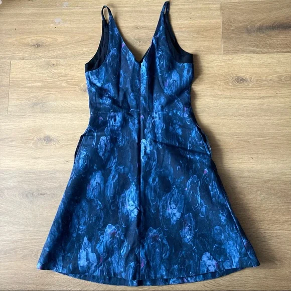 Blue Pattern Mini Dress - Picture 5 of 6